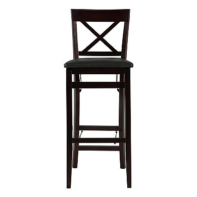 Linon Triena X-Back Folding Bar Stool