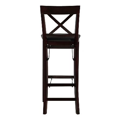 Linon Triena X-Back Folding Bar Stool