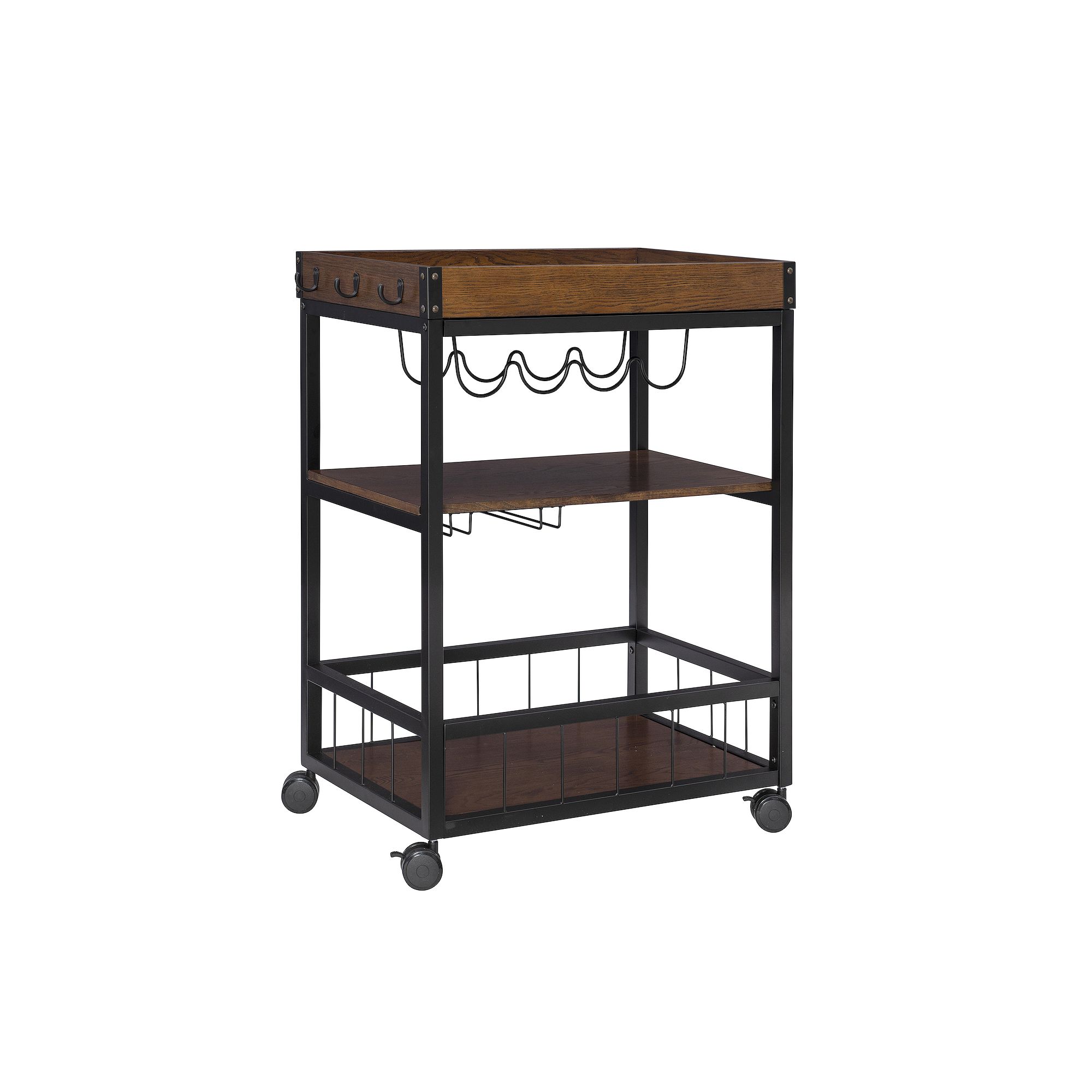 Linon Austin Kitchen Cart, Brown