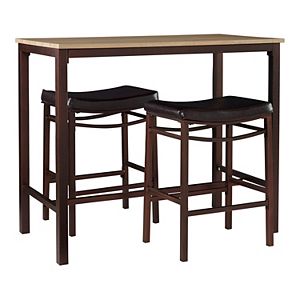 Linon Betty Pub Bar Table 3-piece Set