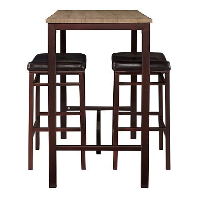 Linon Betty Pub Bar Table 3-piece Set