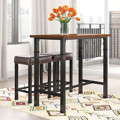 Linon Austin Pub Bar Table 3-piece Set