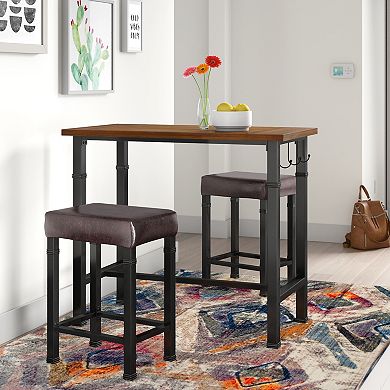 Linon Austin Pub Bar Table 3-piece Set