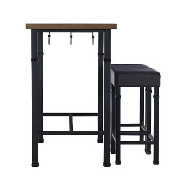 Linon Austin Pub Bar Table 3-piece Set