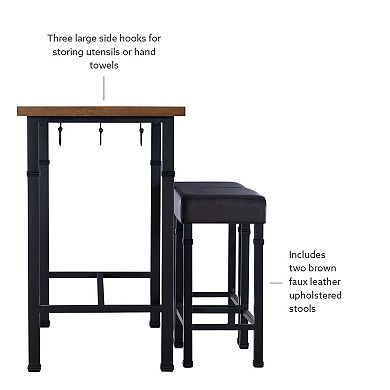 Linon Austin Pub Bar Table 3-piece Set