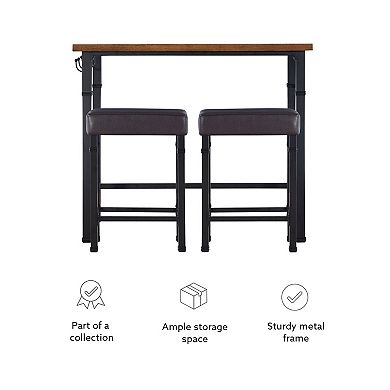 Linon Austin Pub Bar Table 3-piece Set