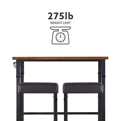 Linon Austin Pub Bar Table 3-piece Set