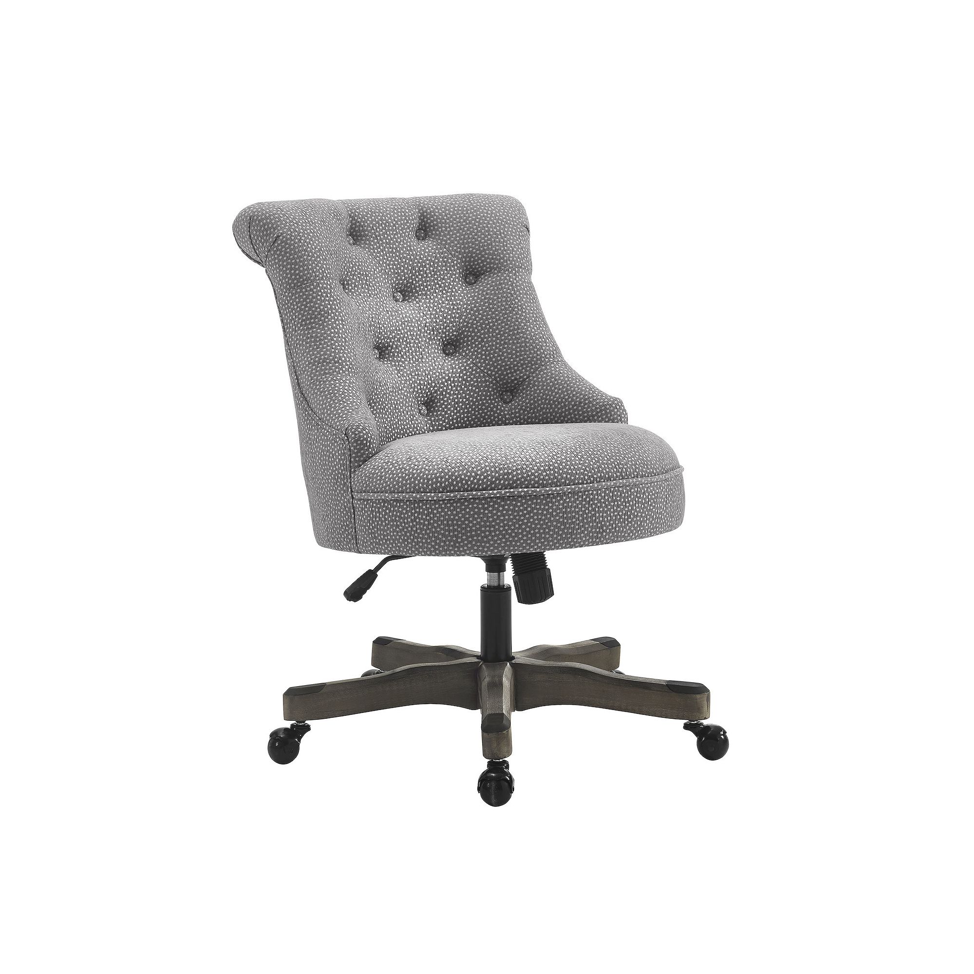 Linon Sinclair Office Desk Chair, Light Gray