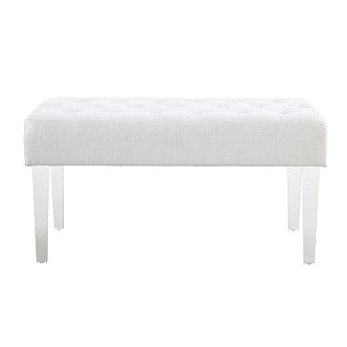 Linon Ella Acrylic Leg Bench