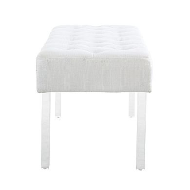 Linon Ella Acrylic Leg Bench