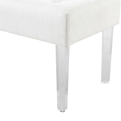 Linon Ella Acrylic Leg Bench