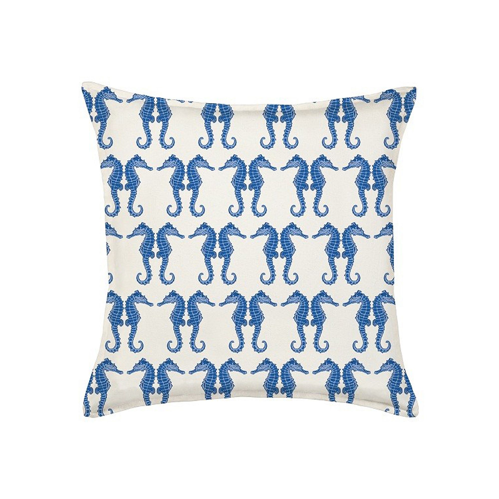 Greendale Home Fashions Seahorse Repeat Throw Pillow, Blue
