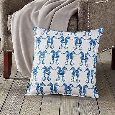 Greendale Home Fashions Seahorse Repeat Throw Pillow