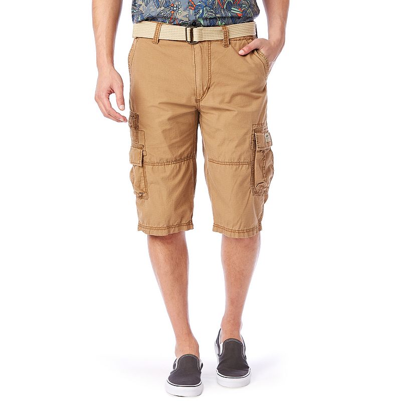 UPC 759855737820 product image for Men's Unionbay San Juan Ripstop Belted Cargo Short, Size: 32, Med Beige | upcitemdb.com
