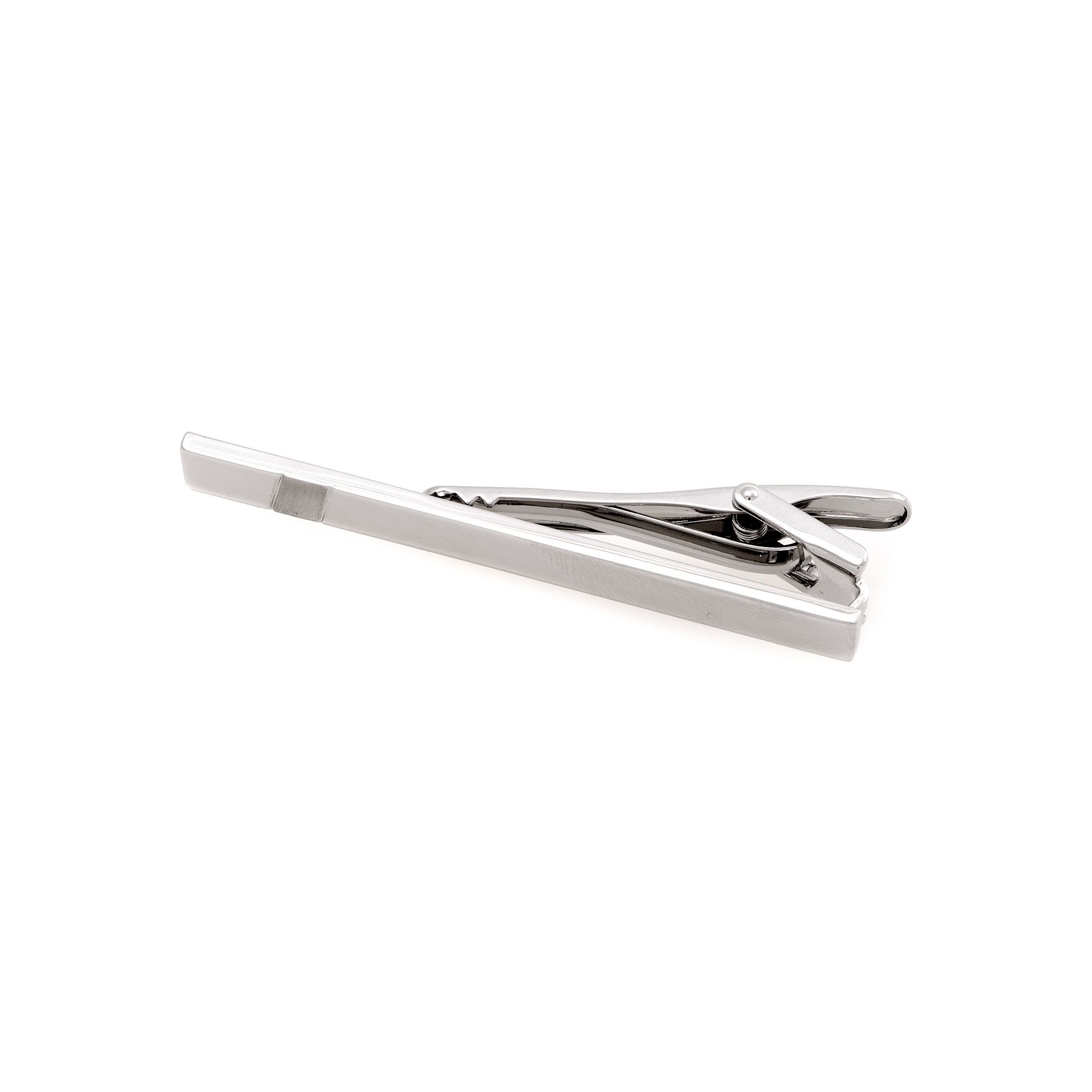 Bey-Berk Rhodium-Plated Tie Bar, Silver