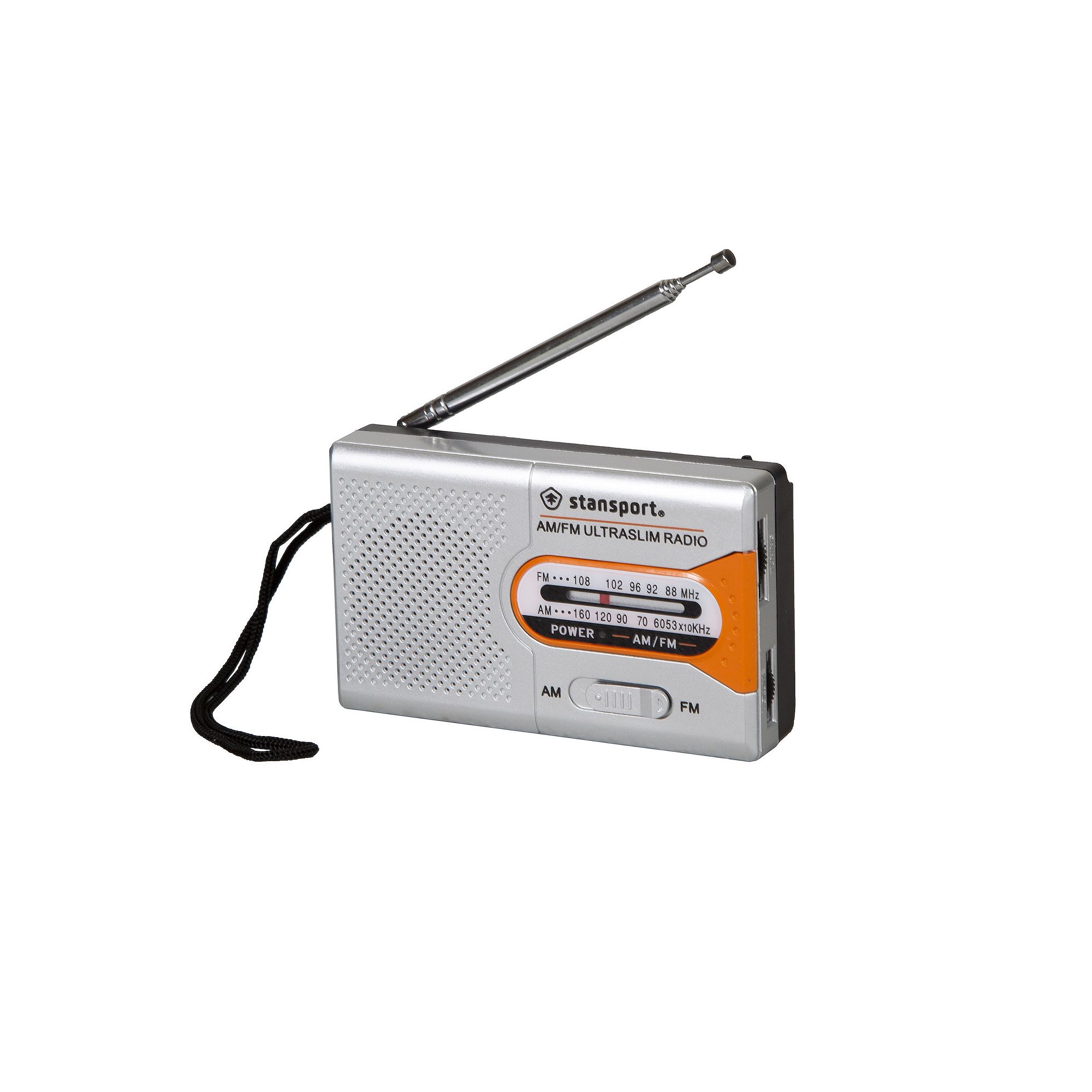 Stansport Slim AM / FM Emergency Radio, Silver