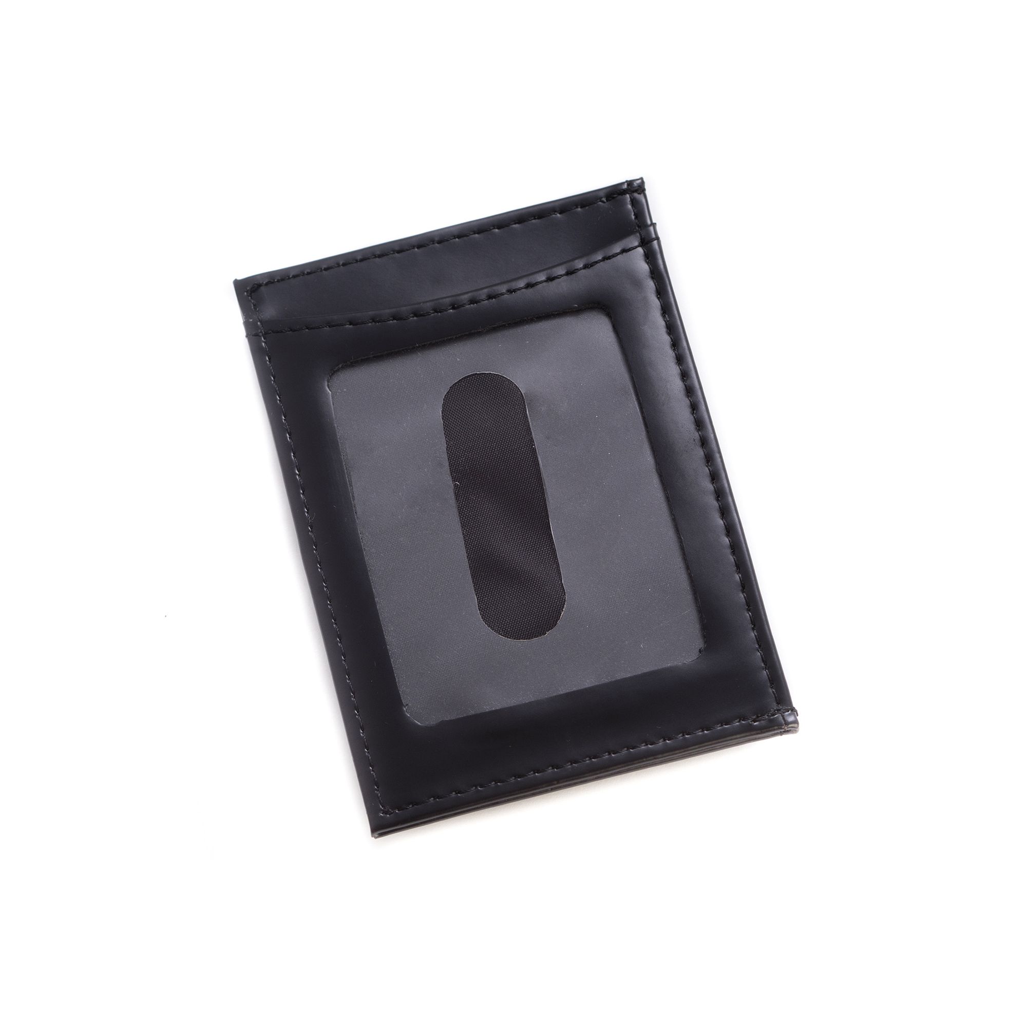 Mens Bey-Berk Leather Magnetic Money Clip Wallet, Black