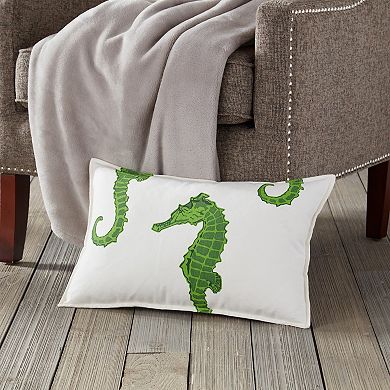 Greendale Home Fashions Seahorse Oblong Throw Pillow