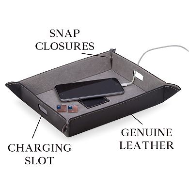 Bey Berk Leather Valet Tray