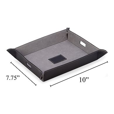 Bey Berk Leather Valet Tray