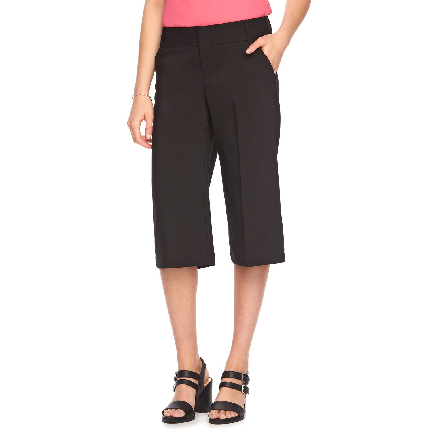 elle pull on capri mid rise