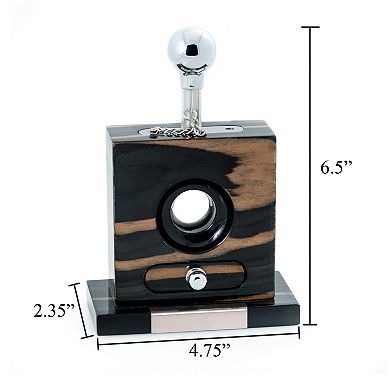 Bey-Berk Lacquered Wood Table Top Guillotine Cigar Cutter