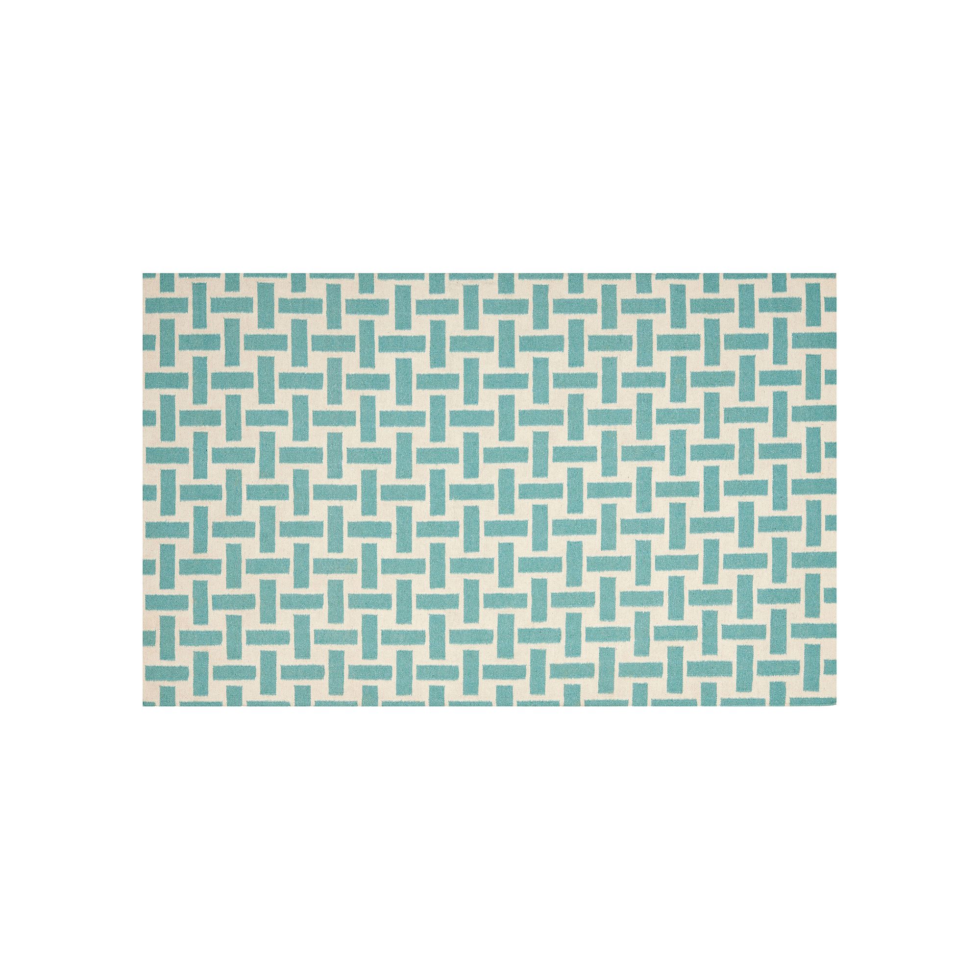 Safavieh Dhurries Cross Weave Handwoven Flatweave Wool Rug - 3 x 5, Turqu