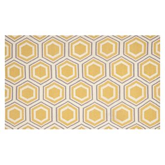 Safavieh Dhurries Honeycomb Handwoven Flatweave Wool Rug - 4' x 6'