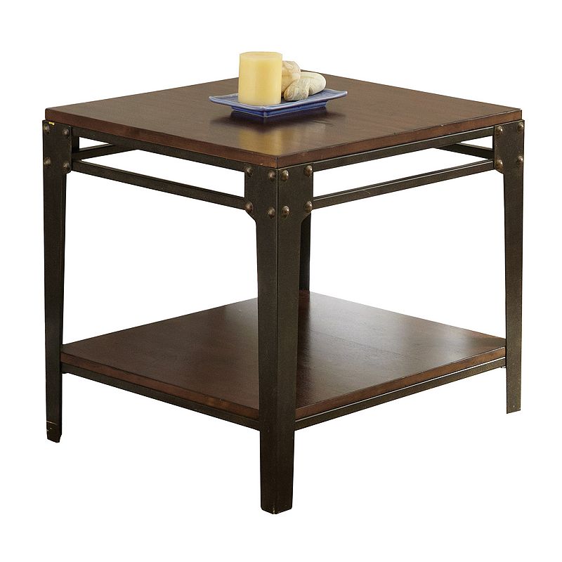 Barrett Industrial End Table, Red