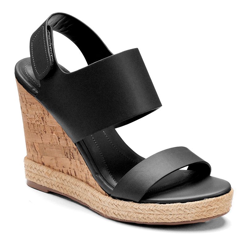 Black Espadrille Wedge Sandals | Kohl's