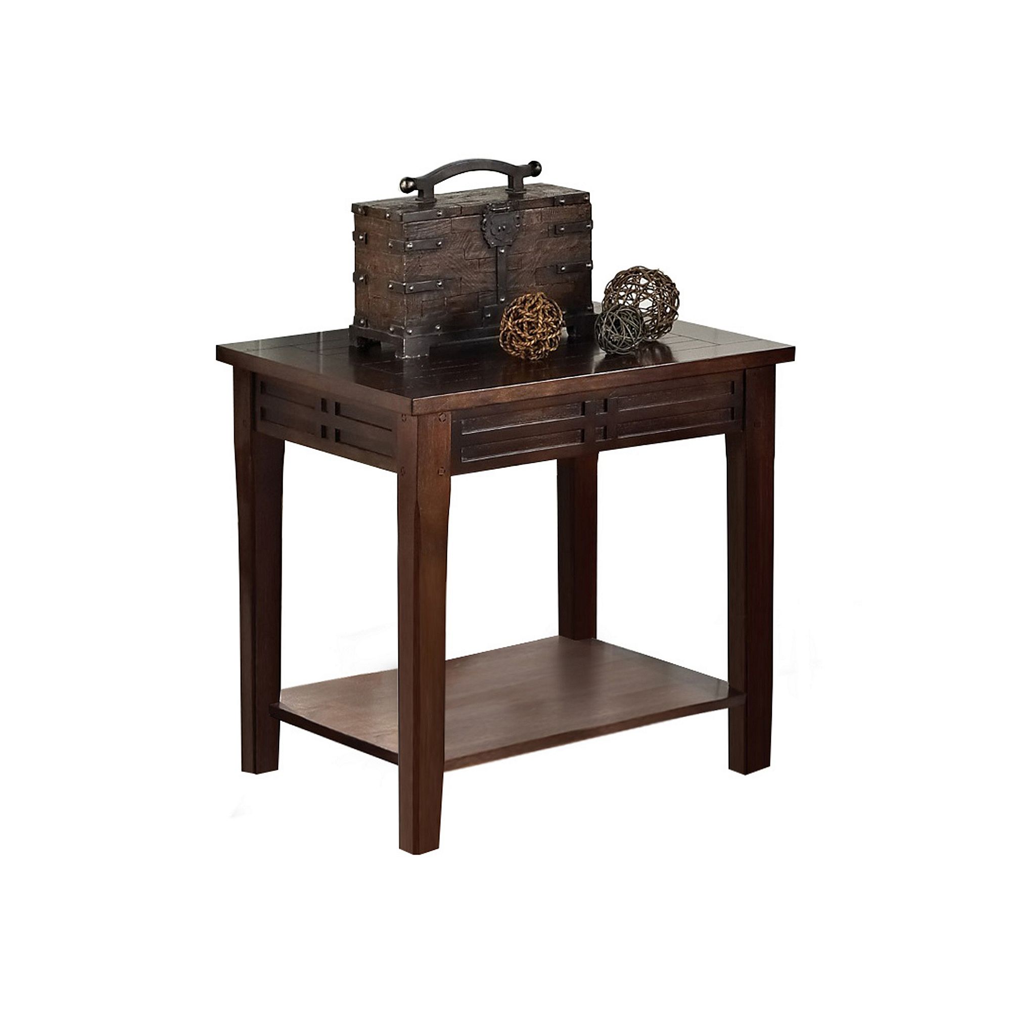 Crestline End Table, Red