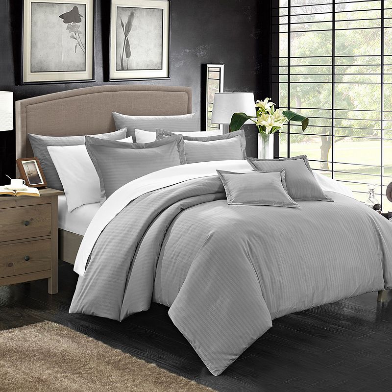 76610351 Chic Home Khaya Down Alternative Bed Set, Grey, Fu sku 76610351