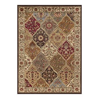 KHL Rugs Cambridge Traditional Abstract Multi-Color Rectangle Area Rug, 9' x 12.6'