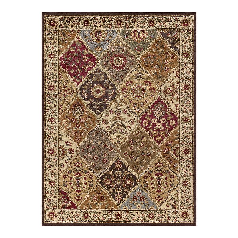 KHL Rugs Traditional Abstract Rug, Multi, 6.5X9.5OVL