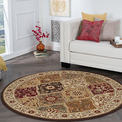 KHL Rugs Cambridge Traditional Abstract Multi-Color Rectangle Area Rug, 9' x 12.6'