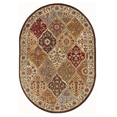 KHL Rugs Cambridge Traditional Abstract Multi-Color Rectangle Area Rug, 9' x 12.6'