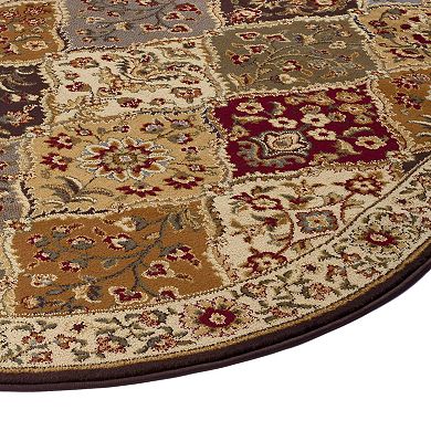 KHL Rugs Cambridge Traditional Abstract Multi-Color Rectangle Area Rug, 9' x 12.6'