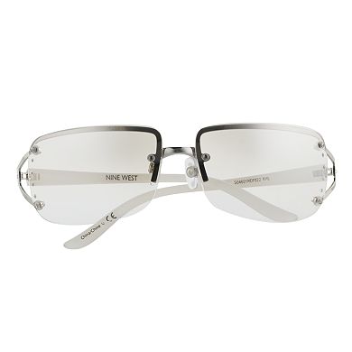 Nine West 62MM Vented Rimless Rectangle Sunglasses