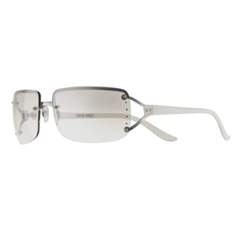 Nine West 62MM Vented Rimless Rectangle Sunglasses