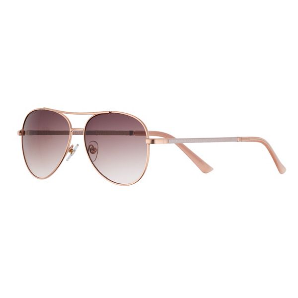 Women's Dana Buchman® Faux-Leather Aviator Sunglasses