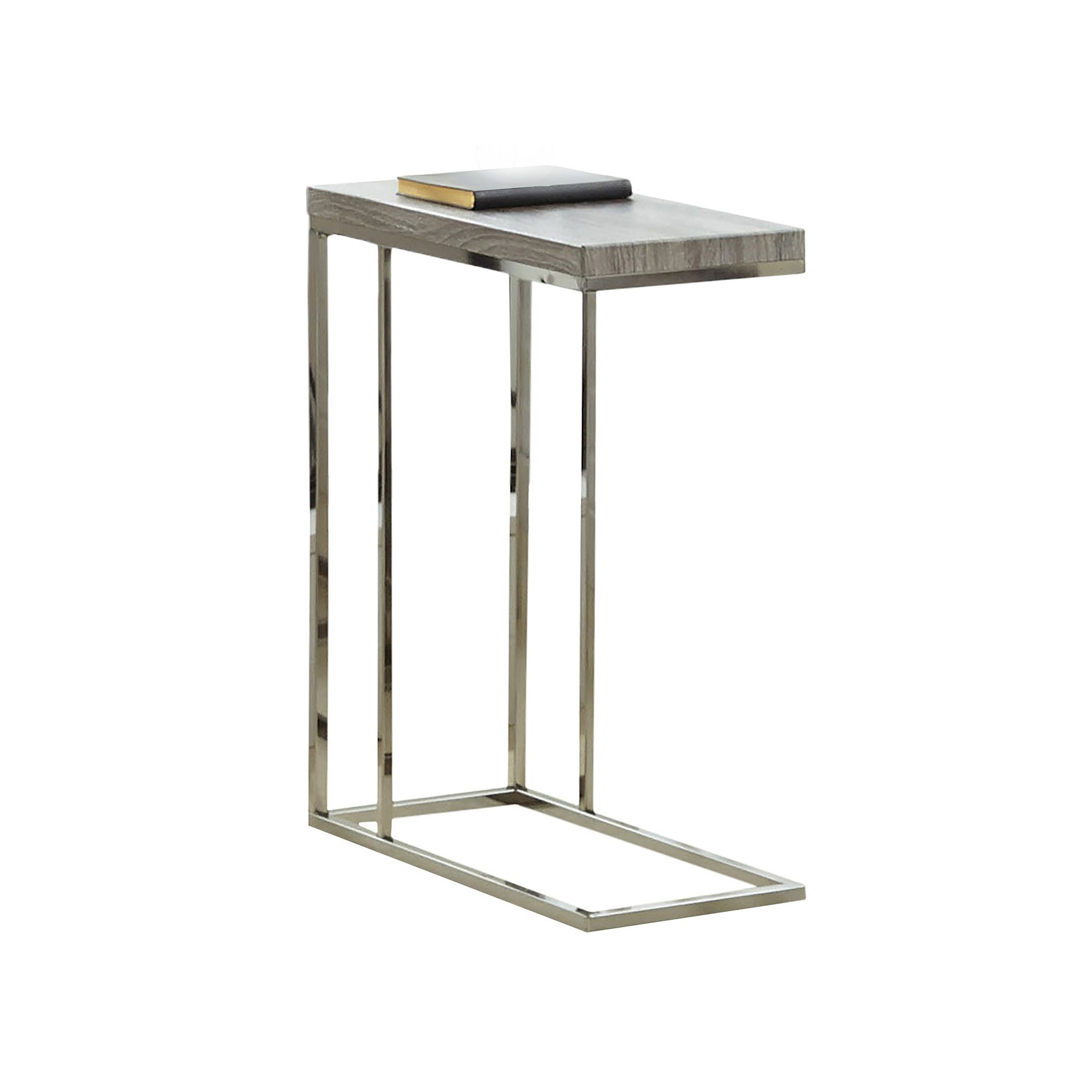 Lucia Chairside End Table, Black Nickel