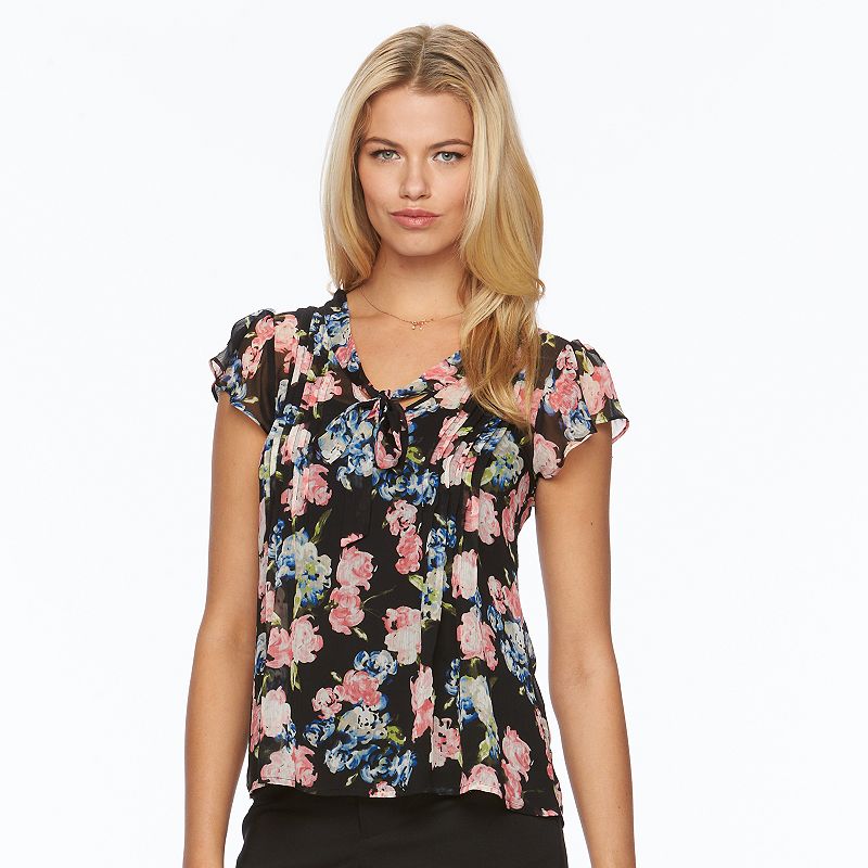 Elle Womens Black Top | Kohl's