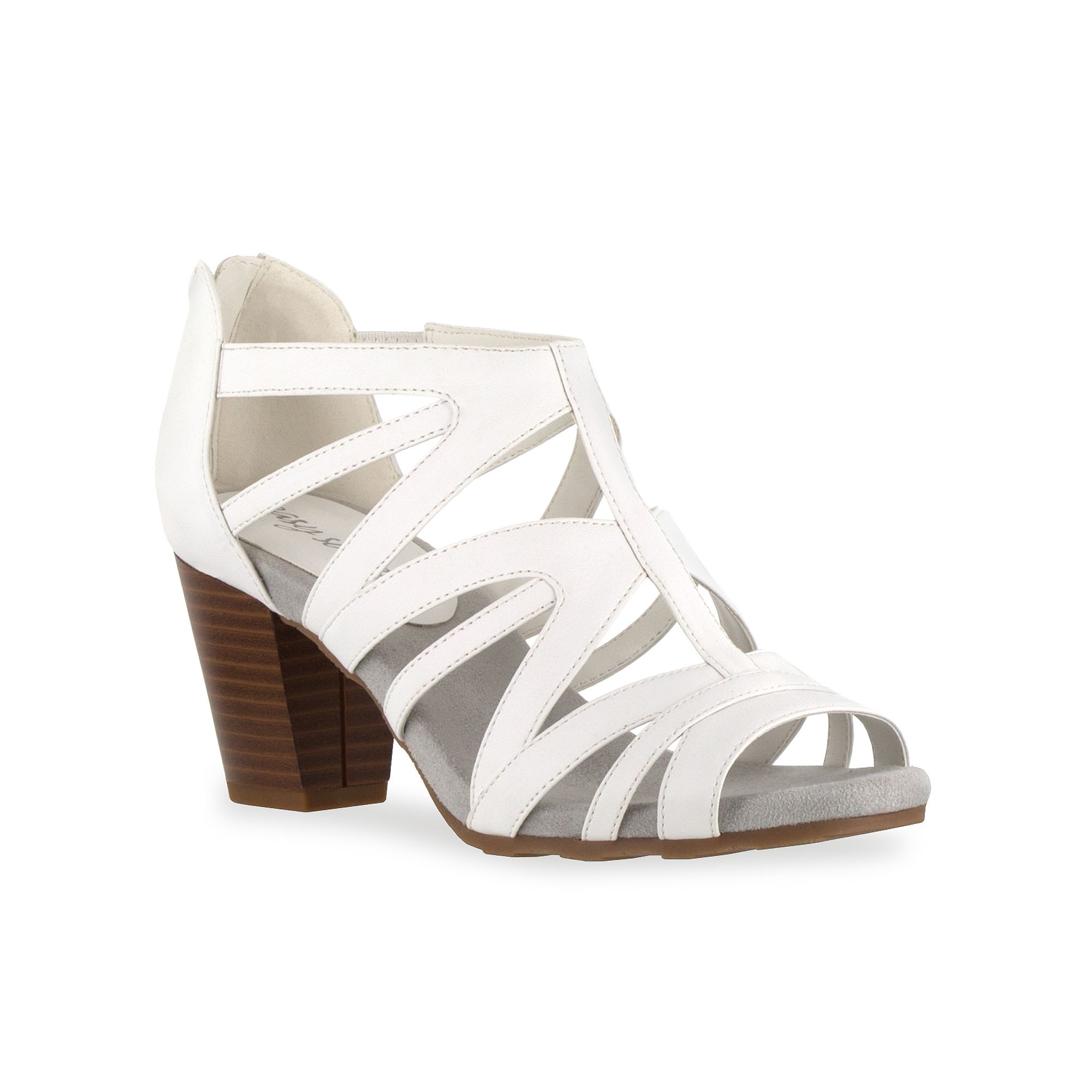 Easy Street Amaze Womens High Heel Sandals, Size: 6 Medium, White