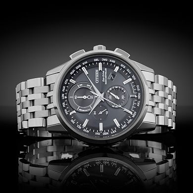 Citizen Eco-Drive Men's World A-T Stainless Steel Chronograph Watch - AT8110-53E