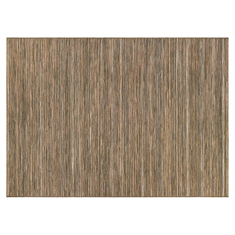 Couristan Cape Hinsdale Striped Indoor Outdoor Rug, Brown, 8X11 Ft