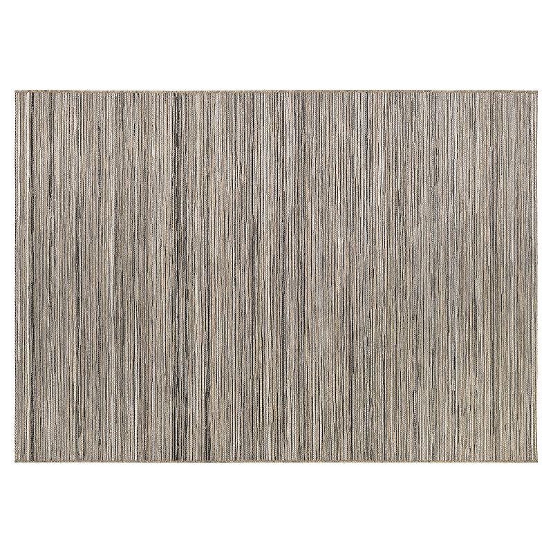 Couristan Cape Hinsdale Striped Indoor Outdoor Rug, Brown, 6.5X9.5 Ft