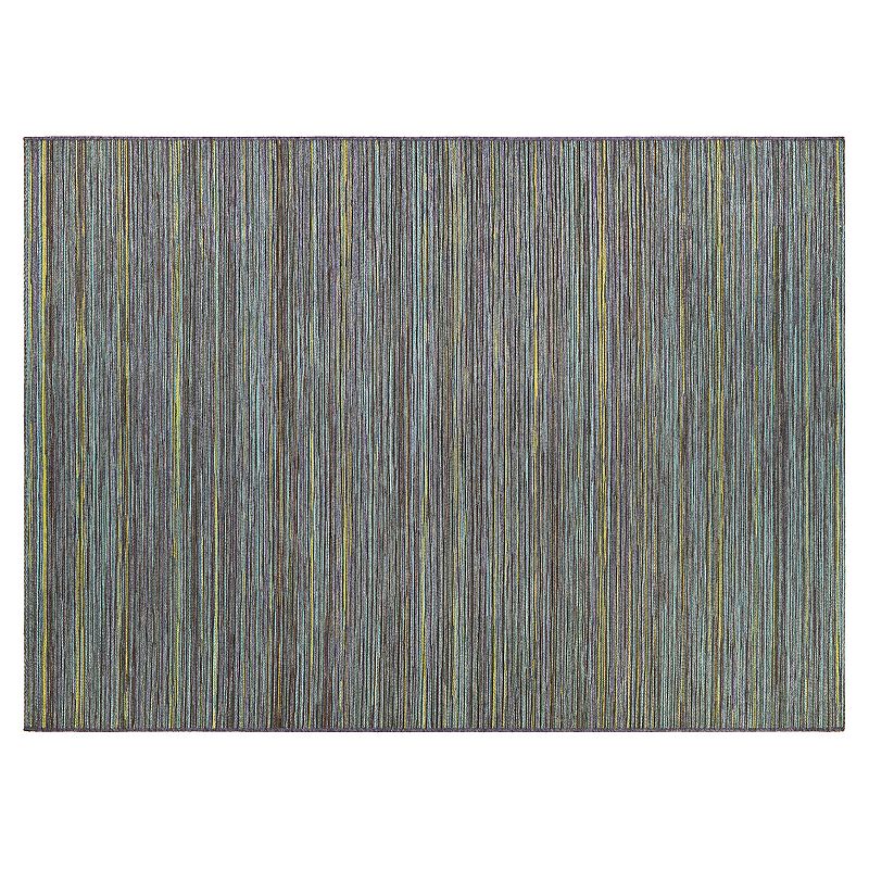 Couristan Cape Hinsdale Striped Indoor Outdoor Rug, Blue, 8X11 Ft