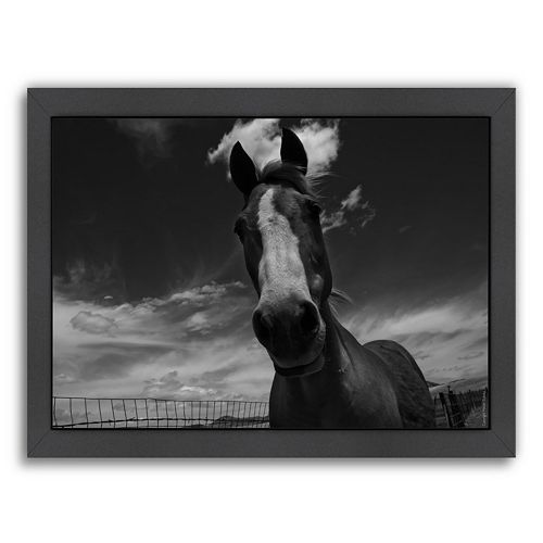 Americanflat ''Playful Pal 1'' Horse Framed Wall Art