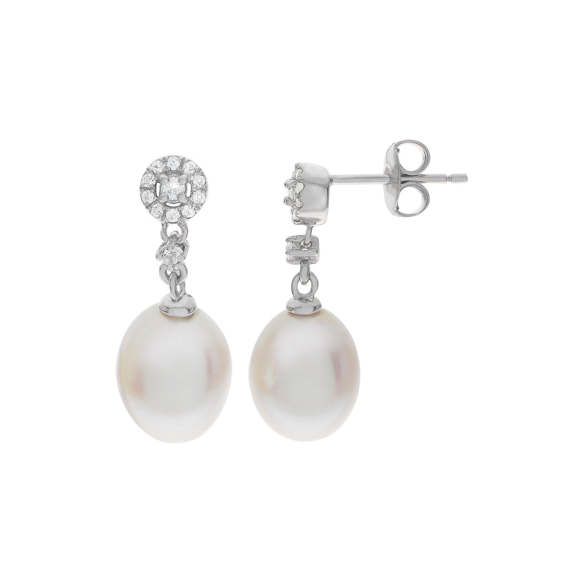 PearLustre by Imperial Sterling Silver Freshwater Cultured Pearl Drop Earri