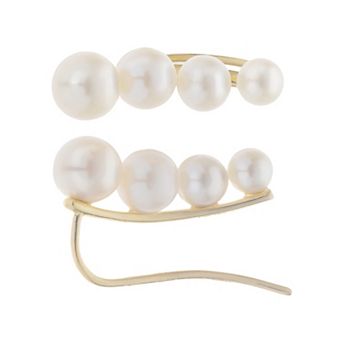 PearLustre by Imperial Freshwater Cultured Pearl Ear Climber Earrings